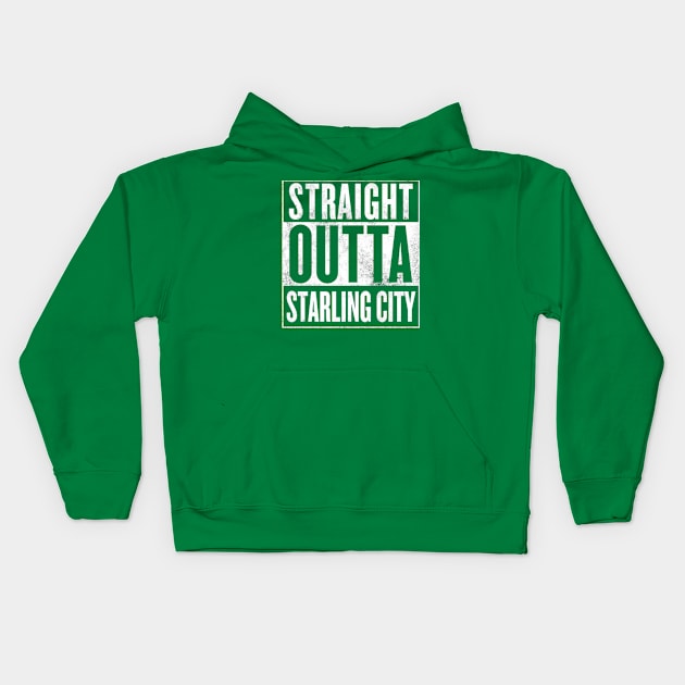 Straight Outta Starling City Kids Hoodie by finnyproductions